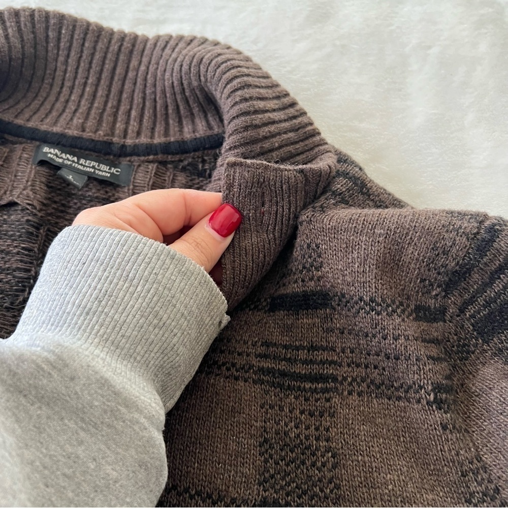 Banana Republic Pullover Italian Yarn Sweater Jacket - Picture 5 of 6